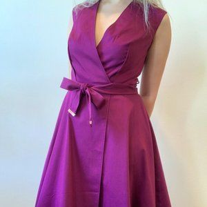 Ted Baker Reversible Wrap Dress Fuchsia